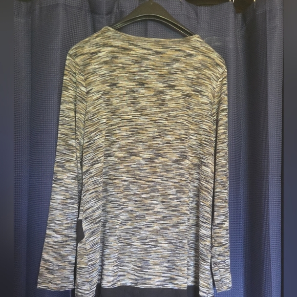 New Directions Oatmeal Space Dye Sweater Large NWT - Picture 6 of 8
